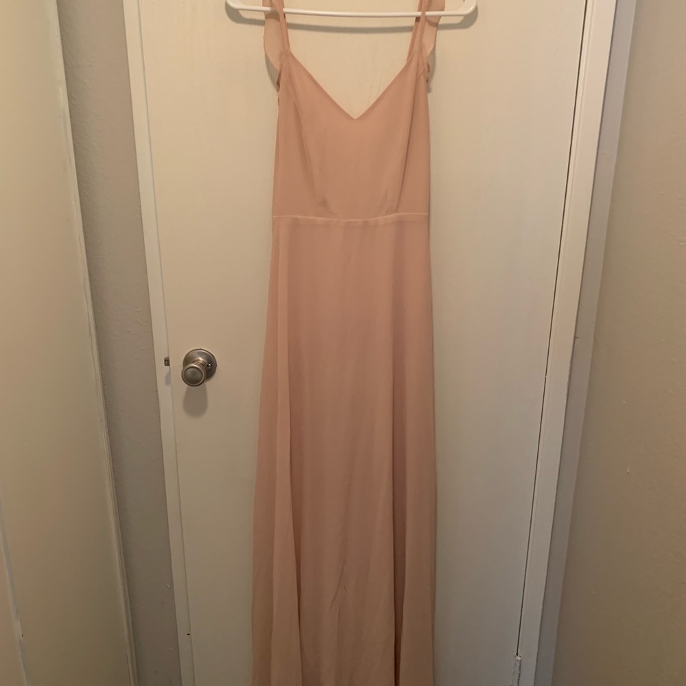 Blush Maxi Bridesmaids Dress